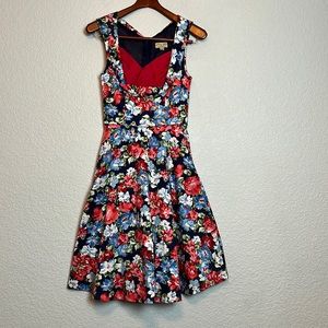Lindy Bop Floral Ophelia Pinup Dress